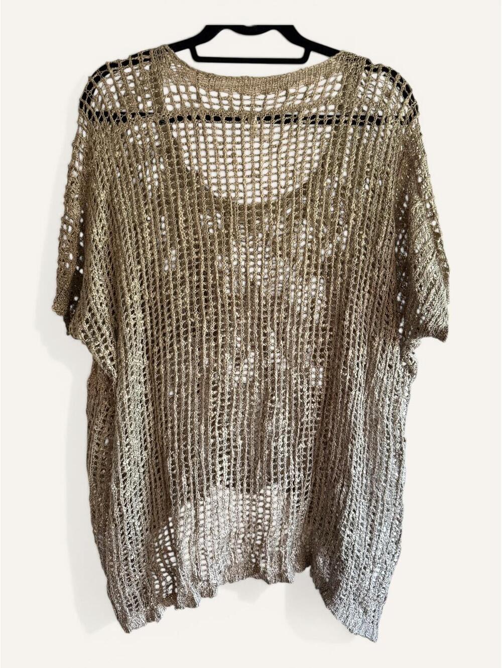 POL NWOT Open Weave Top - M-XL - Olive Green - Picture 4 of 5